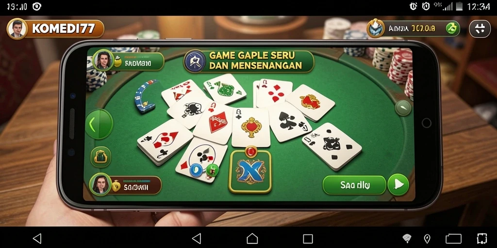Tampilan gameplay seru dan interaktif di KOMEDI77.