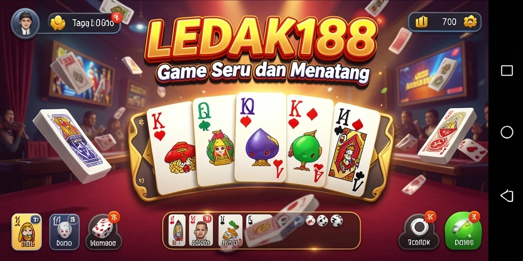 Tampilan gameplay Domino yang seru dan mendebarkan di LEDAK188.