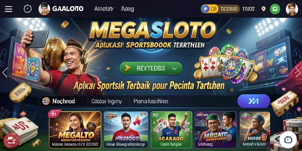Tampilan antarmuka MEGASLOTO yang interaktif dan menarik untuk taruhan.