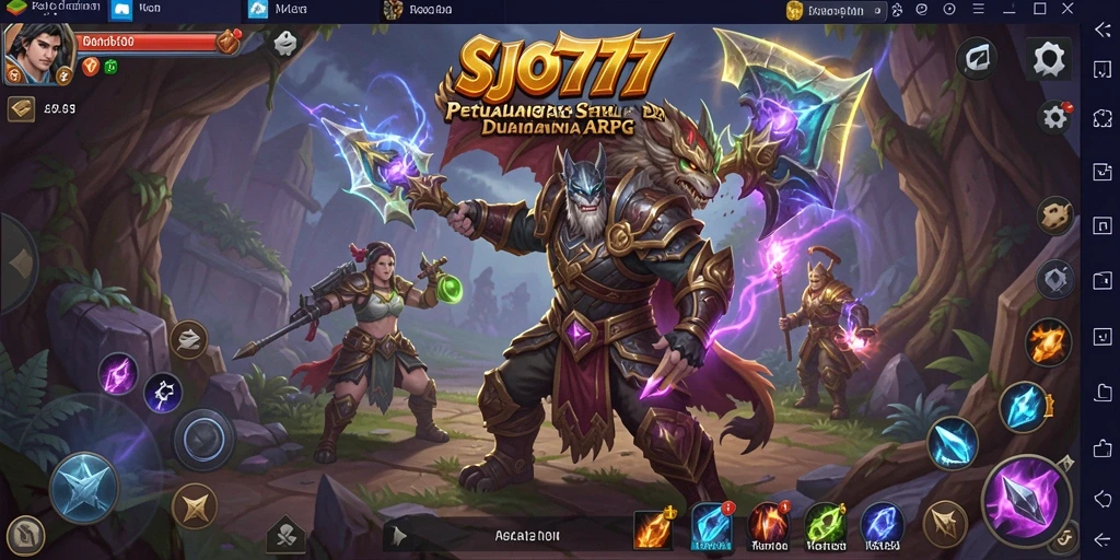 Tangkapan layar gameplay SJO777 yang penuh aksi ARPG.